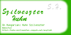 szilveszter huhn business card